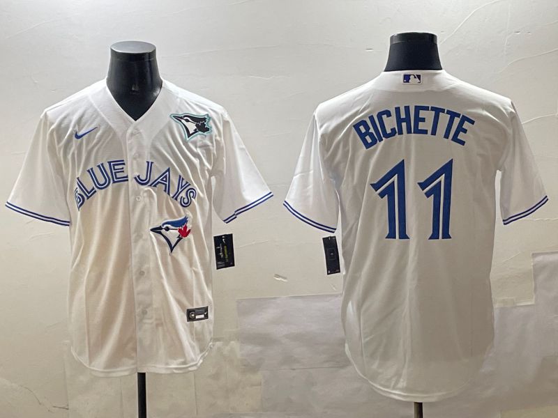 Men Toronto Blue Jays #11 Bichette White Game 2025 Nike MLB Jersey style 2